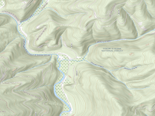 USGS topographic map of USFS dispersed camp — ID #208