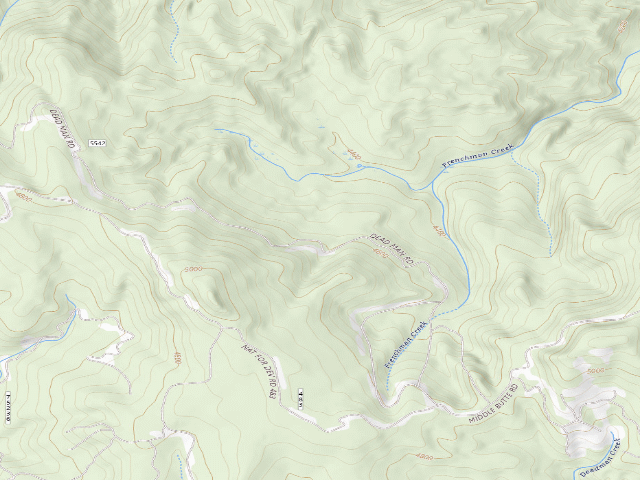 USGS topographic map of USFS dispersed camp — ID #209