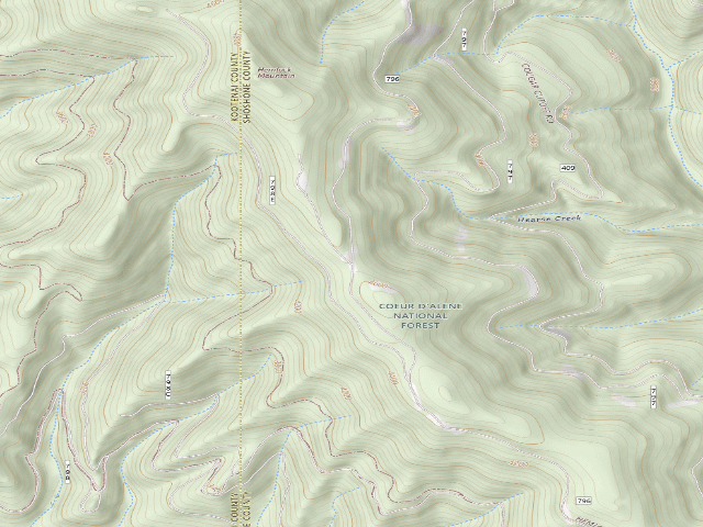 USGS topographic map of USFS dispersed camp — ID #210