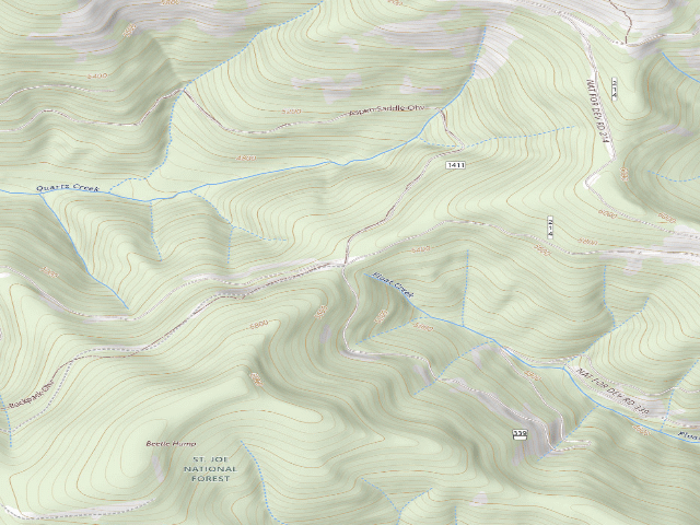 USGS topographic map of USFS dispersed camp — ID #211