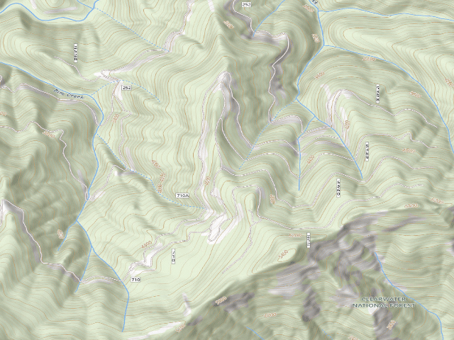 USGS topographic map of USFS dispersed camp — ID #212