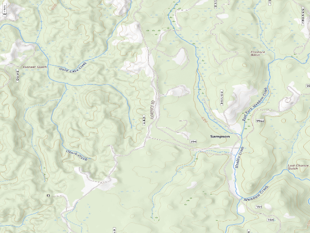 USGS topographic map of USFS dispersed camp — ID #213