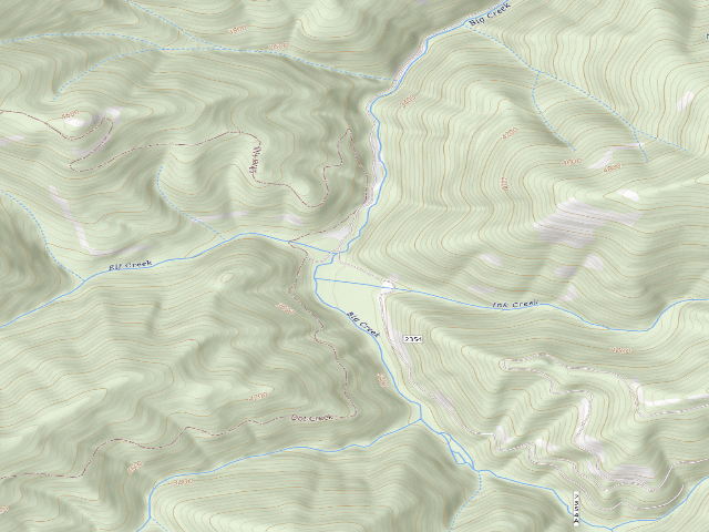 USGS topographic map of USFS dispersed camp — ID #215