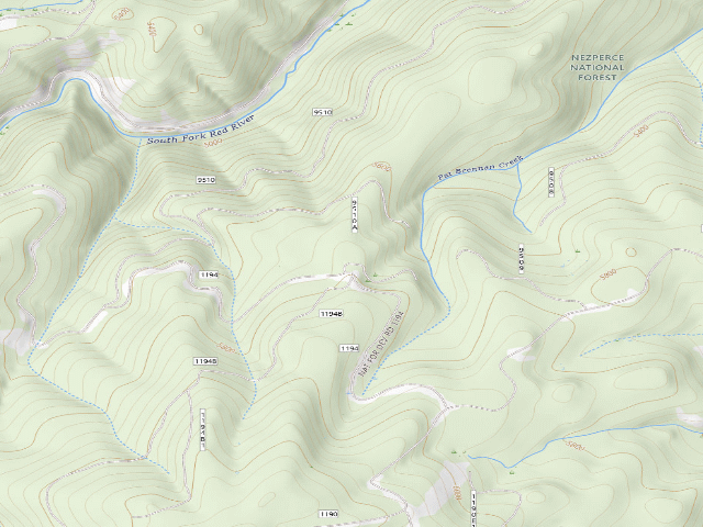 USGS topographic map of USFS dispersed camp — ID #220