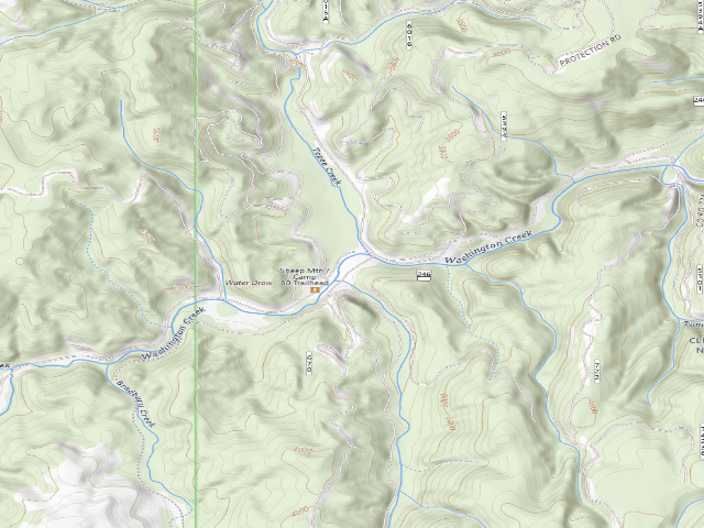 USGS topographic map of USFS dispersed camp — ID #226