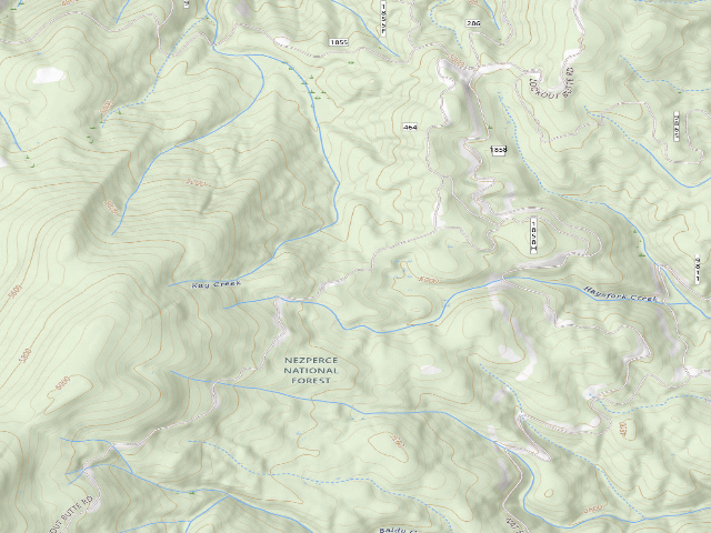 USGS topographic map of USFS dispersed camp — ID #231