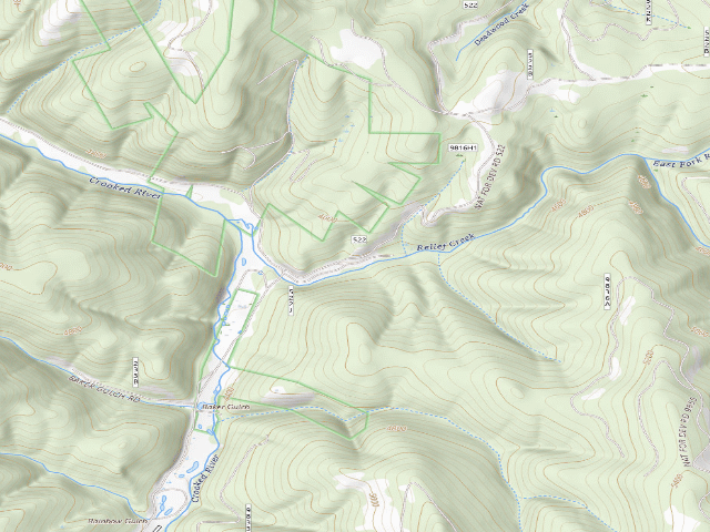 USGS topographic map of USFS dispersed camp — ID #234