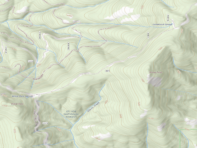 USGS topographic map of USFS dispersed camp — ID #238