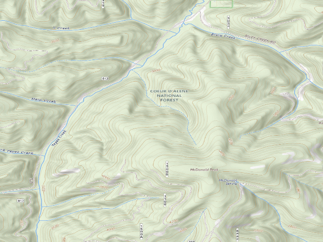 USGS topographic map of USFS dispersed camp — ID #24