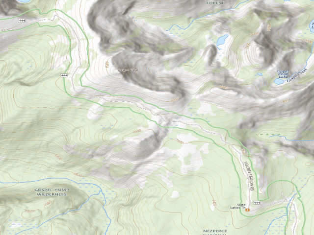USGS topographic map of USFS dispersed camp — ID #241
