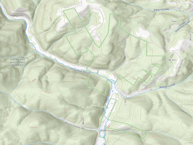 USGS topographic map of USFS dispersed camp — ID #242