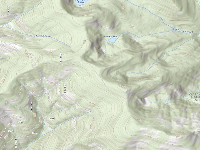 USGS topographic map of USFS dispersed camp — ID #244