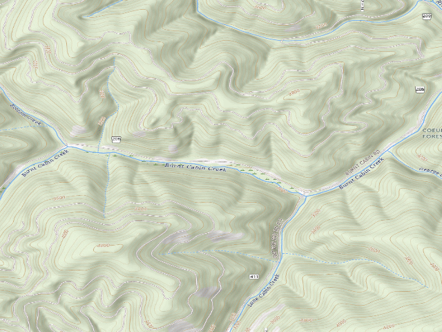USGS topographic map of USFS dispersed camp — ID #245