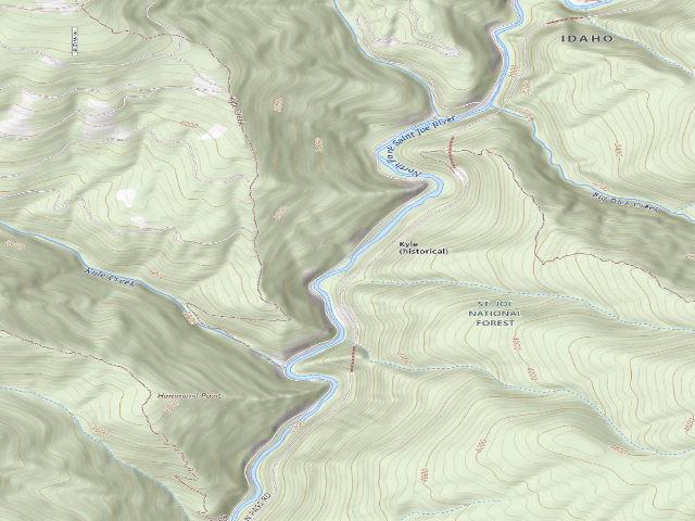 USGS topographic map of USFS dispersed camp — ID #248