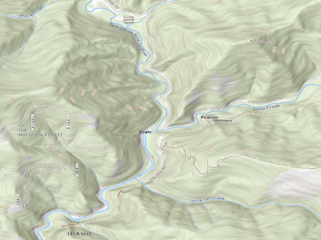 USGS topographic map of USFS dispersed camp — ID #249