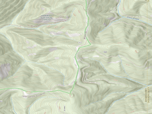 USGS topographic map of USFS dispersed camp — ID #255