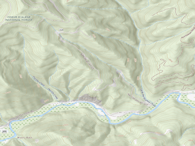 USGS topographic map of USFS dispersed camp — ID #26