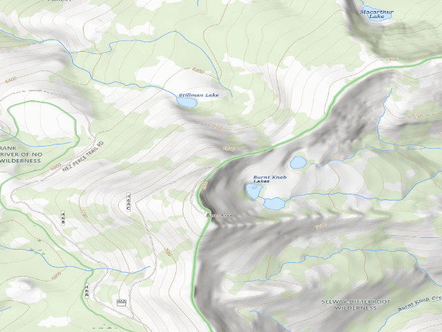 USGS topographic map of USFS dispersed camp — ID #261