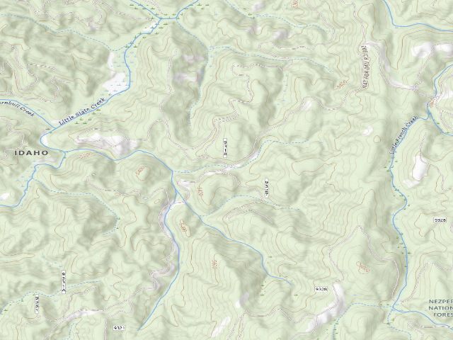 USGS topographic map of USFS dispersed camp — ID #263