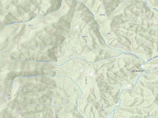 USGS topographic map of USFS dispersed camp — ID #265
