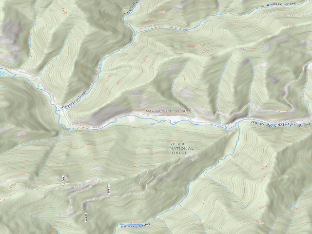 USGS topographic map of USFS dispersed camp — ID #267