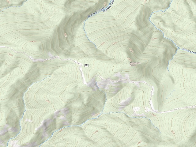 USGS topographic map of USFS dispersed camp — ID #268