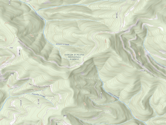 USGS topographic map of USFS dispersed camp — ID #269