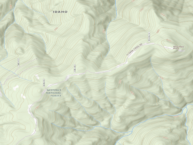 USGS topographic map of USFS dispersed camp — ID #27