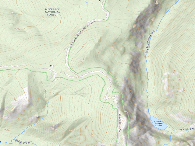USGS topographic map of USFS dispersed camp — ID #270