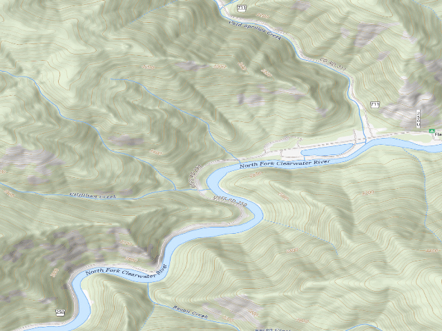 USGS topographic map of USFS dispersed camp — ID #272