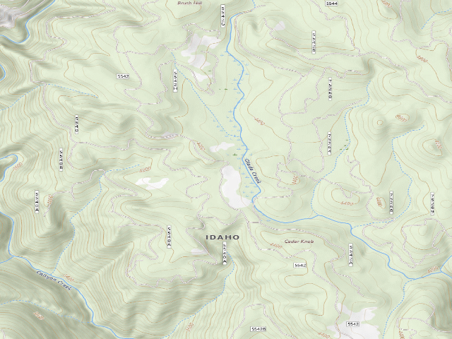 USGS topographic map of USFS dispersed camp — ID #273