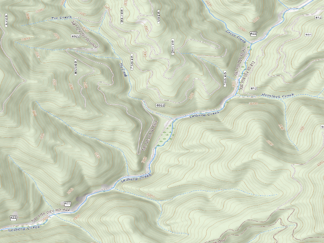 USGS topographic map of USFS dispersed camp — ID #274
