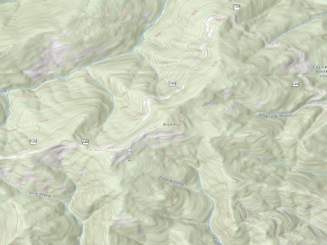 USGS topographic map of USFS dispersed camp — ID #276