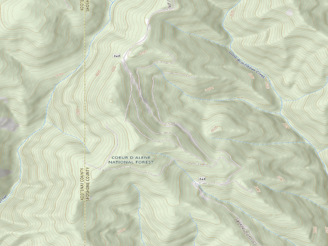 USGS topographic map of USFS dispersed camp — ID #277