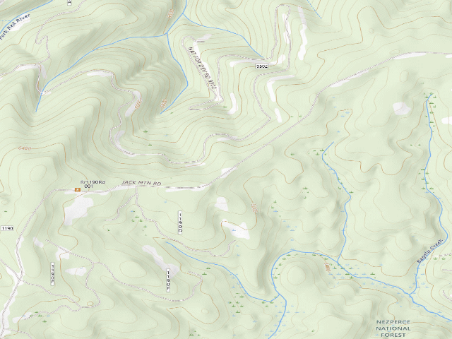 USGS topographic map of USFS dispersed camp — ID #278