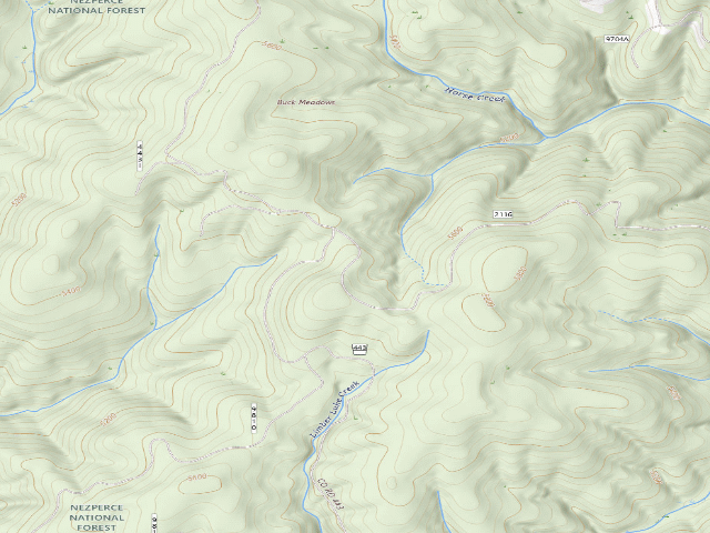 USGS topographic map of USFS dispersed camp — ID #28
