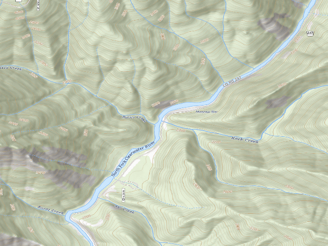 USGS topographic map of USFS dispersed camp — ID #280