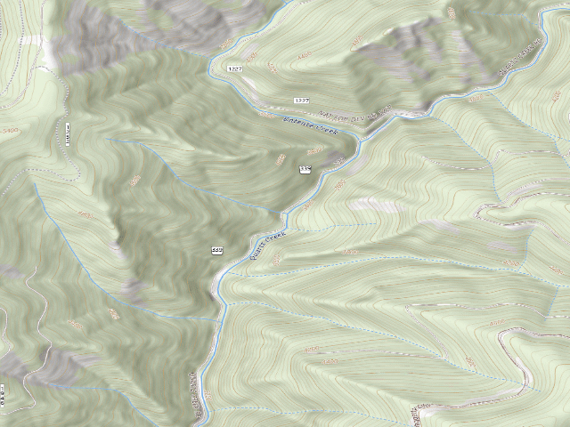 USGS topographic map of USFS dispersed camp — ID #282