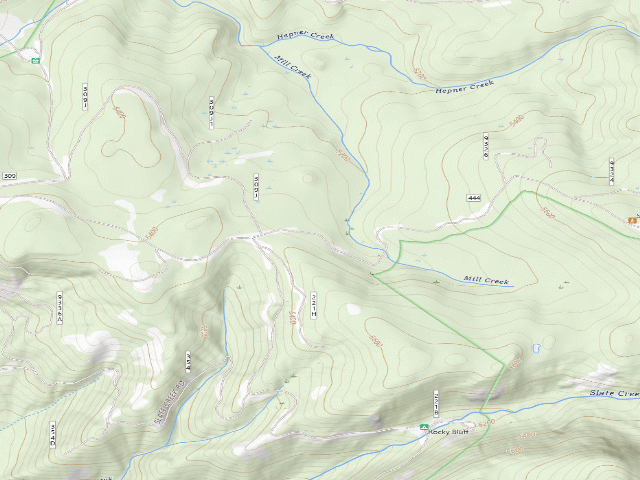 USGS topographic map of USFS dispersed camp — ID #283