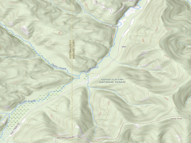 USGS topographic map of USFS dispersed camp — ID #284