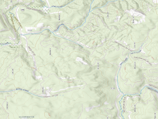 USGS topographic map of USFS dispersed camp — ID #291