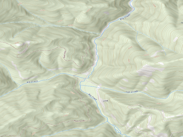 USGS topographic map of USFS dispersed camp — ID #292