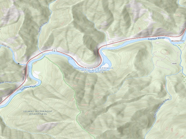 USGS topographic map of USFS dispersed camp — ID #293