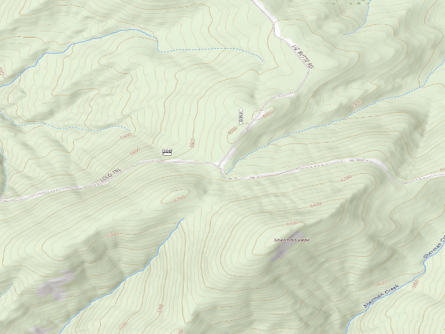 USGS topographic map of USFS dispersed camp — ID #296