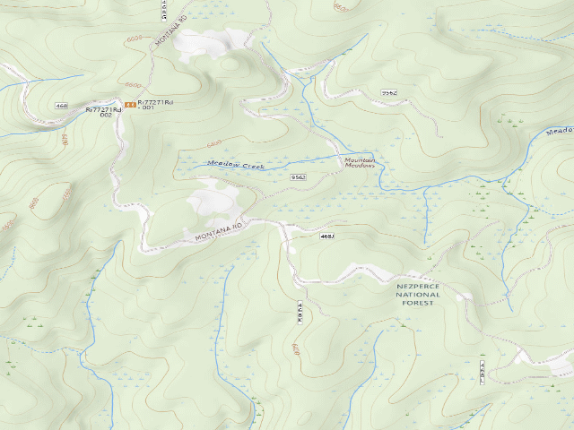 USGS topographic map of USFS dispersed camp — ID #299