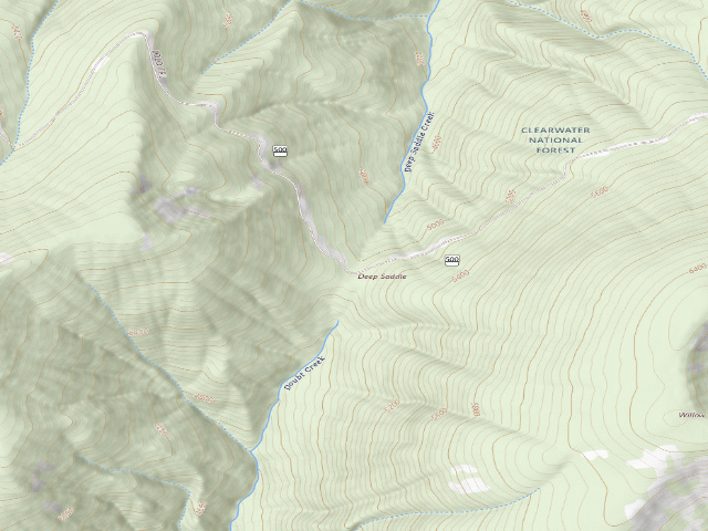 USGS topographic map of USFS dispersed camp — ID #3