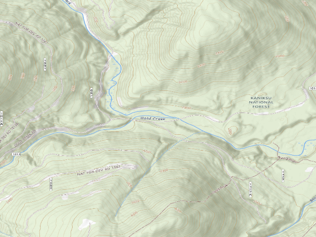 USGS topographic map of USFS dispersed camp — ID #3