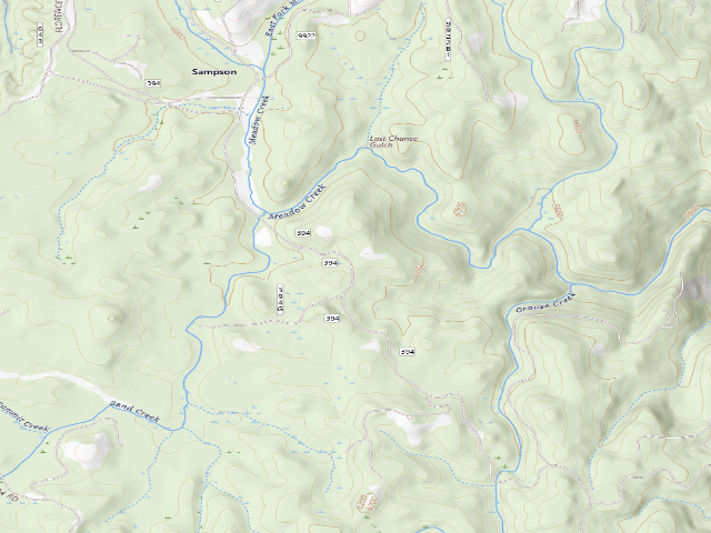 USGS topographic map of USFS dispersed camp — ID #30