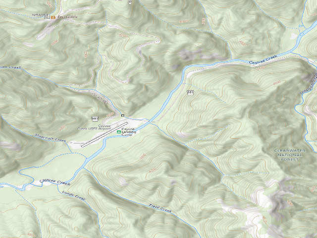 USGS topographic map of USFS dispersed camp — ID #304