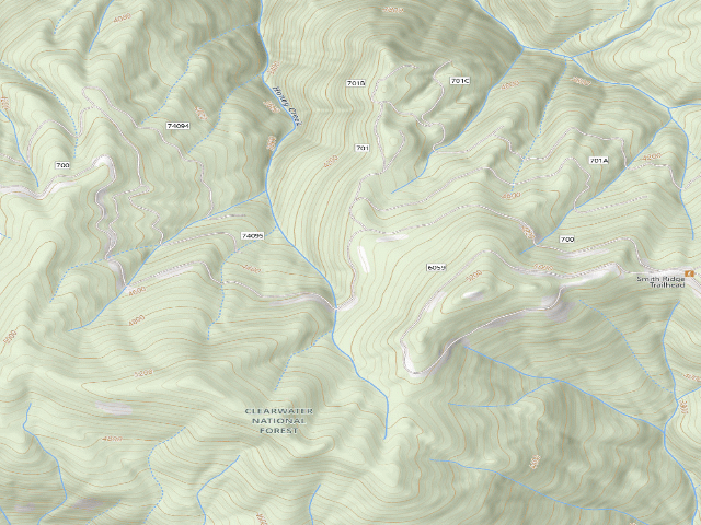 USGS topographic map of USFS dispersed camp — ID #31